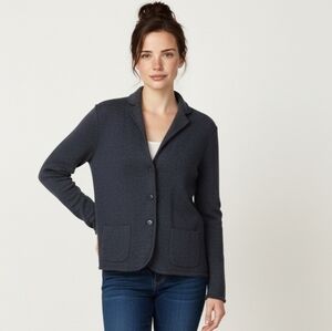 Talbot Women's Classic Blue Blazer In Merino Wool